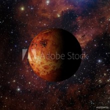 Bild på Solar system planet Venus on nebula background 3d rendering Elements of this image furnished by NASA
